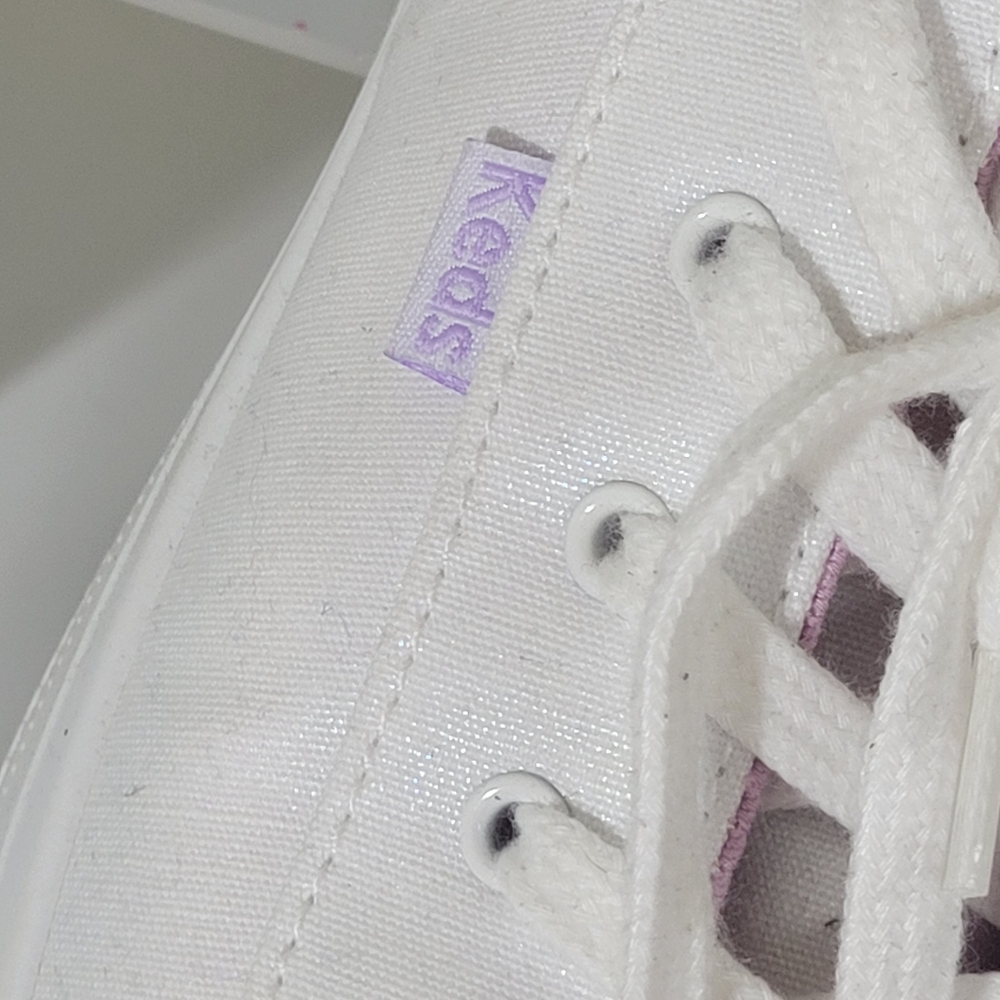 BRAND NEW KEDS IRRIDESCENT white platform triple kick sneakers 👟 - Picture 7 of 9